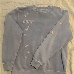 Taylor Swift Folklore Star Graphic Sweatshirt - Blue